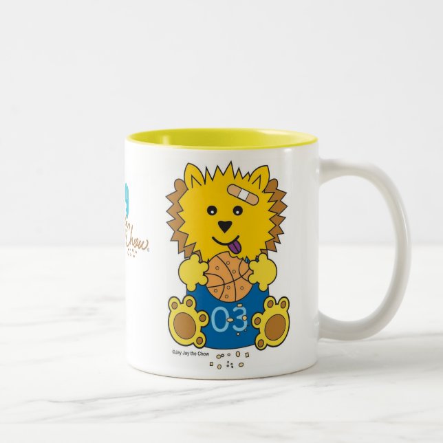 JayJay der Chow-Chow Zweifarbige Tasse (Rechts)