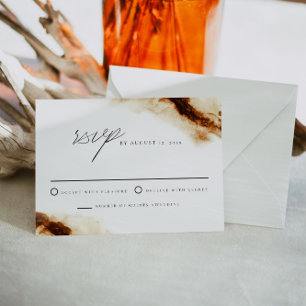 JAYLA Boho Terracotta Burnt Orange Wedding RSVP Einladung
