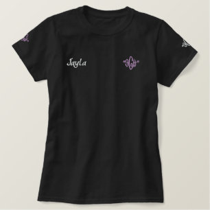 Jayla Name mit afroamerikanischer/englischer Bedeu Besticktes T-Shirt