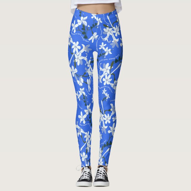 JAZMIN FOCUS DARK CERULEAN LEGGINGS (Vorderseite)