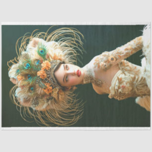 Jazz Age Flapper mit Grace Decoupage Seidenpapier