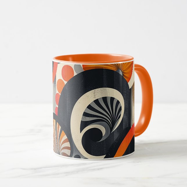 Jazz Age Retro Design Tasse (VorderseiteRechts)