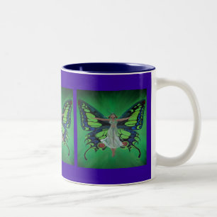 Jazz Age Showgirl Flapper Weekend Butterfly Wings Zweifarbige Tasse