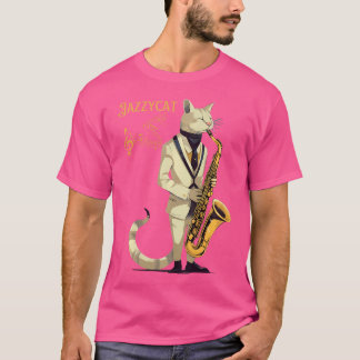 Jazz auf Trumpet Saxophone Player Musician Retro J T-Shirt