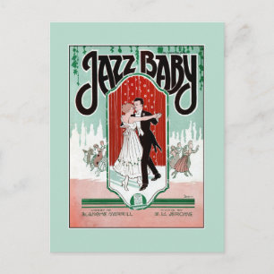 Jazz Baby 1920er Jahre Jazz Age Vintage Notenblatt Postkarte