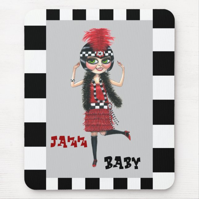 Jazz Baby Roaring '20s Flapper Mousepad (Vorne)