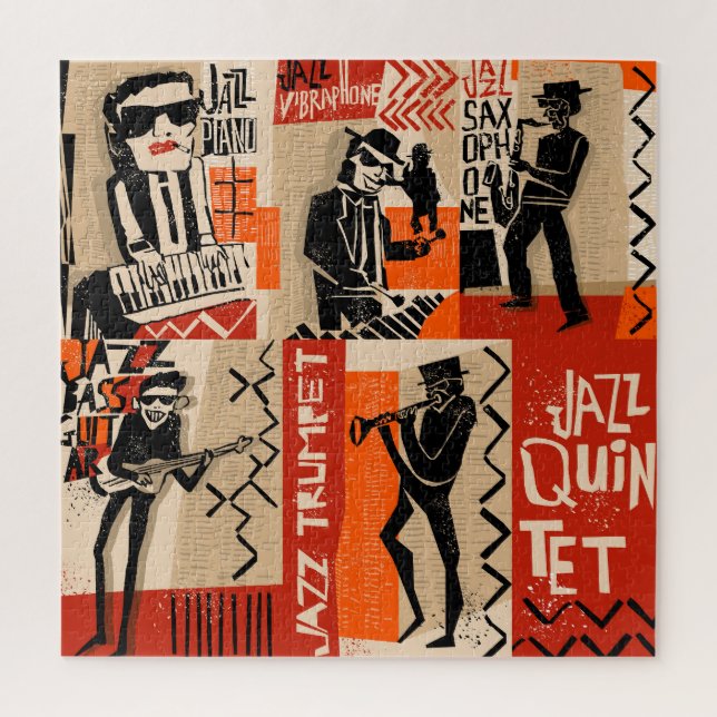 Jazz Band Cool Vintage Poster (Vertikal)