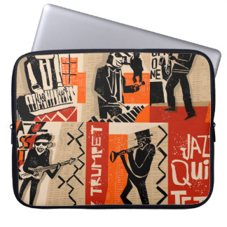 Jazz Band Cool Vintage Poster Laptopschutzhülle