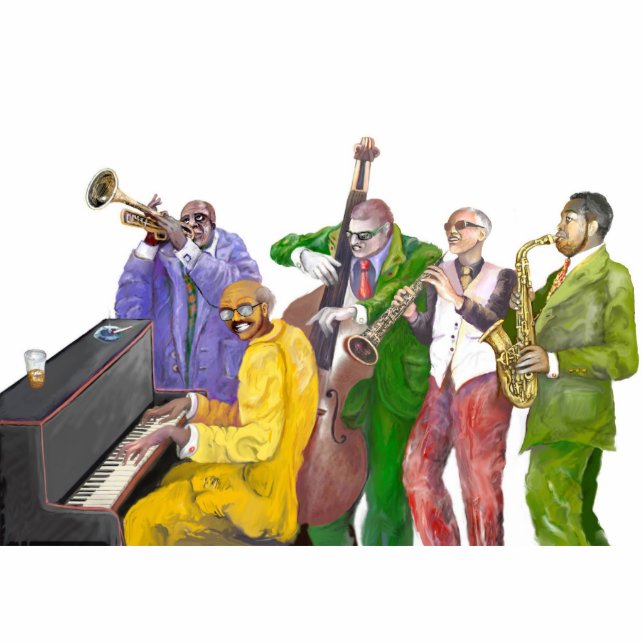 * Jazz-Band * Freistehende Fotoskulptur (Vorne)