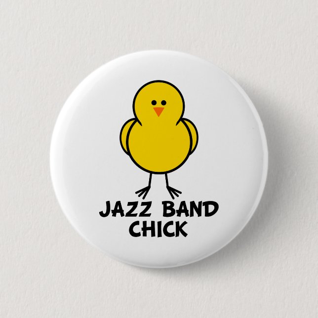Jazz-Band-Küken Button (Vorderseite)