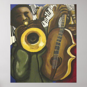 Jazz Bass Trumpf Piano Poster