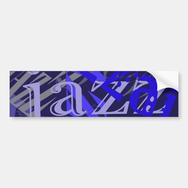 Jazz Blue auf Blue Autoaufkleber (Vorne)