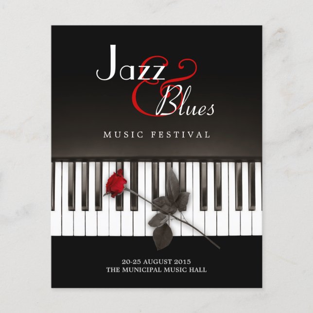Jazz Blues Musikfestival Konzert Flyer (Vorne)