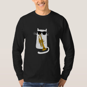 Jazz Cat Live Heute Abend Cooler, glatter Trumpf T-Shirt
