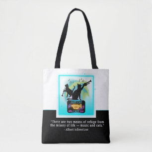 Jazz Cats   Trompete   Schweitzer Quote Tasche