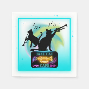 Jazz Cats Trumpet Paper Napkins Serviette