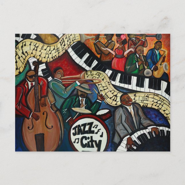 Jazz City Postcard Postkarte (Vorderseite)