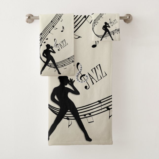 Jazz Dance Golden Music Badehandtuch Set (Insitu)