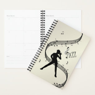 Jazz Dance Golden Music Planner Planer