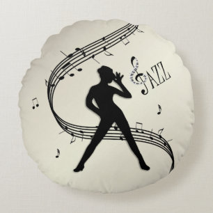 Jazz Dance Golden Round Kissen