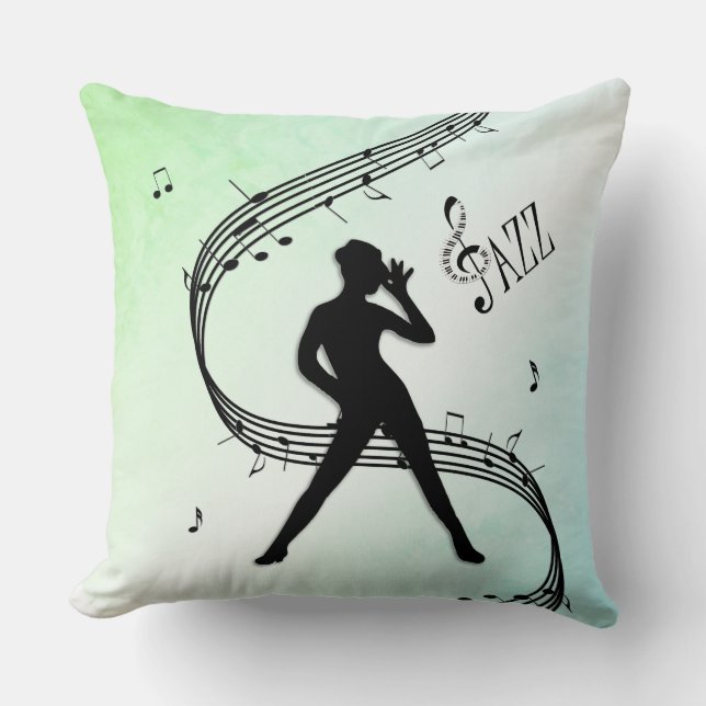 Jazz Dance Green Kissen (Vorderseite)
