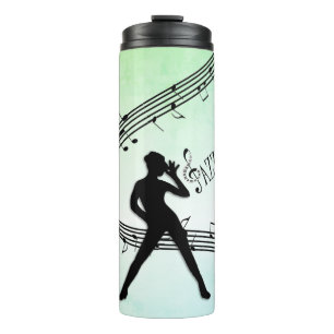 Jazz Dance Green Music Thermosbecher
