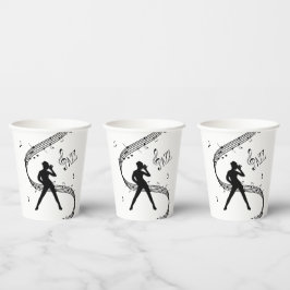 Jazz Dance Music Paper Cups Pappbecher