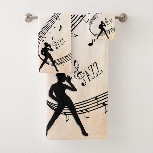 Jazz Dance Peachy Music  Badhandtuch Set (Insitu)