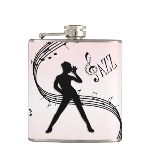 Jazz Dance Pink Music Flask Flachmann