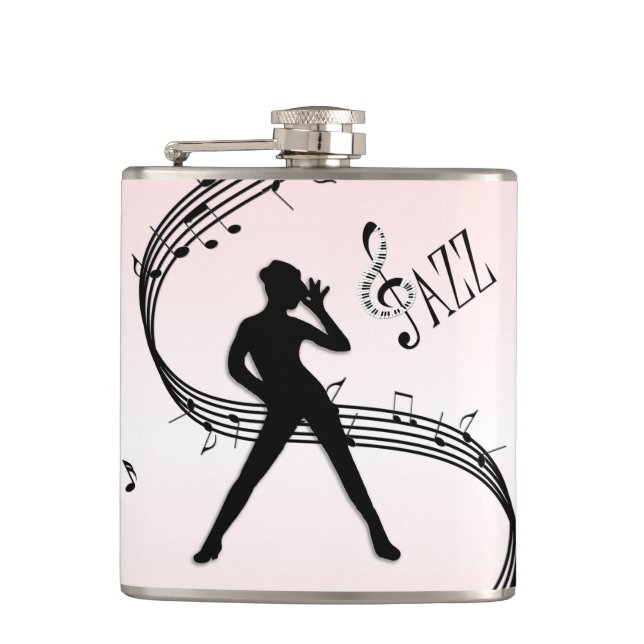 Jazz Dance Pink Music Flask Flachmann (Vorderseite)
