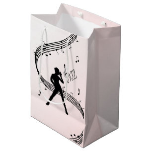 Jazz Dance Pink Music Mittlere Geschenktüte