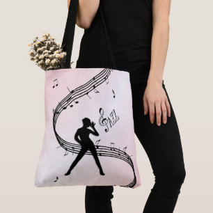 Jazz Dance Sac fourre-tout de musique rose