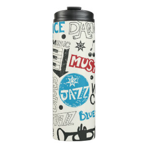 Jazz Doodle: Eclectic Music Mix Thermosbecher