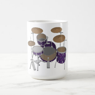 Jazz Drum Kit: Custom Violet Drums Set: Tasse