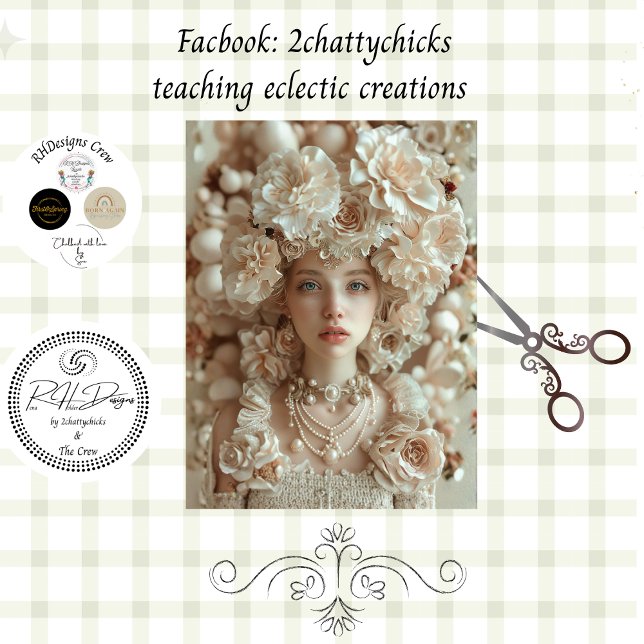 Jazz Era Lady with Floral Hat Decoupage  Tissue Pa Seidenpapier (Von Creator hochgeladen)