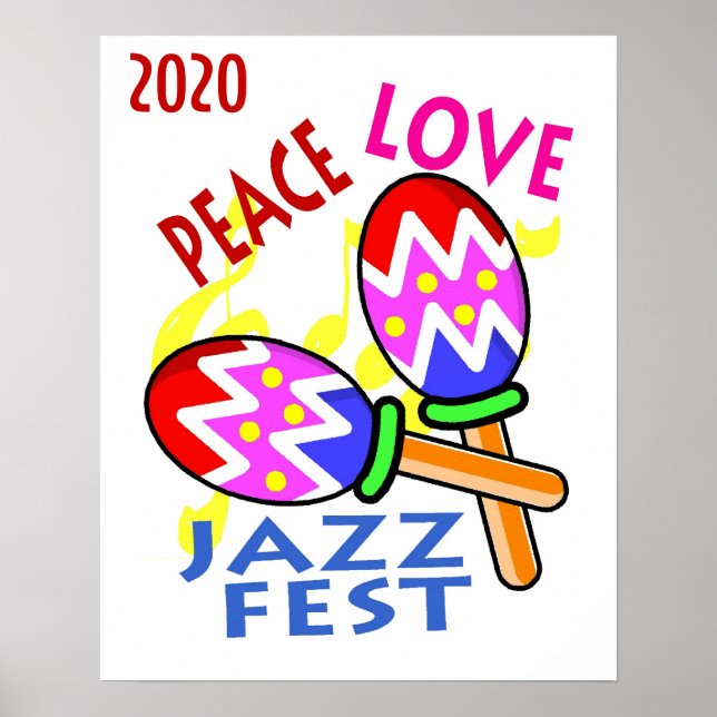 Jazz Fest 2020 Friedens-Liebe Poster (Vorne)