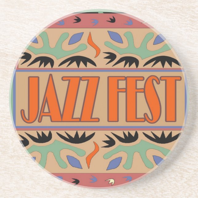 Jazz Fest Abstrakt Sandstein Untersetzer (Vorne)