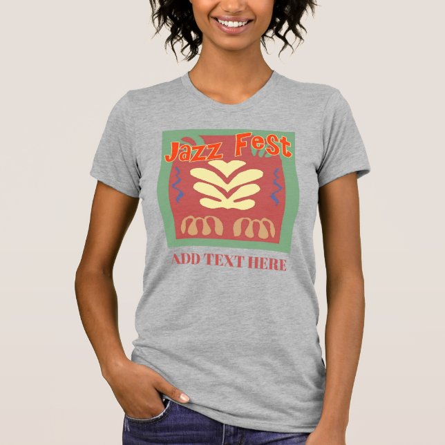 Jazz Fest: Abstraktes Herz T-Shirt (Vorderseite)