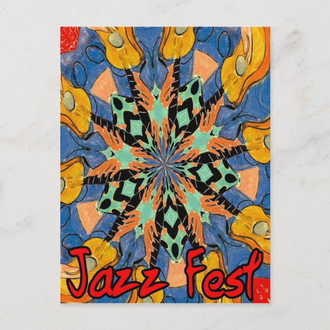 Jazz Fest Guitars 2 Postkarte (Vorderseite)