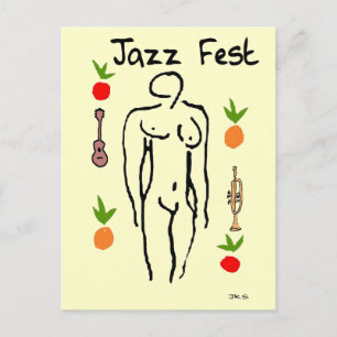 Jazz Fest Matisse Style Postkarte