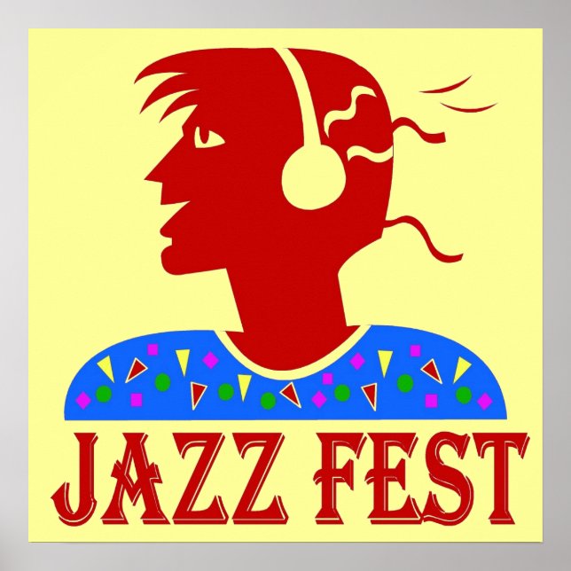 Jazz fest Music Head Poster (Vorne)
