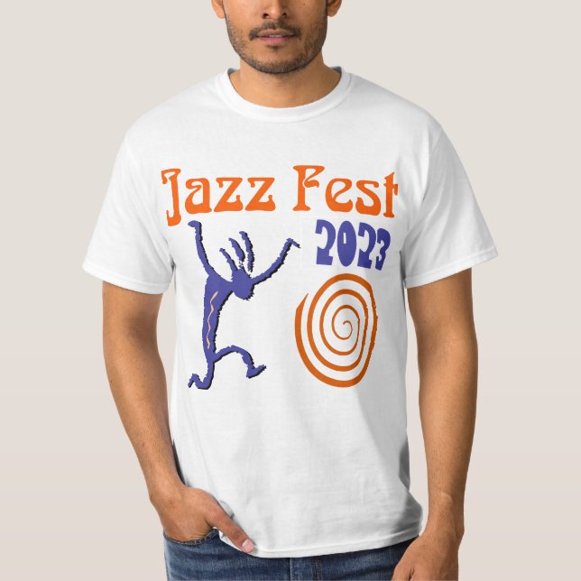 Jazz Fest personalisiert Spiral T-Shirt (Vorderseite)