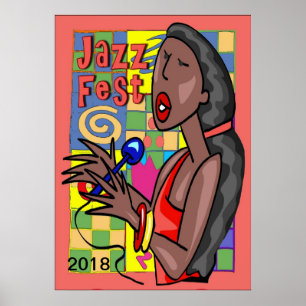 Jazz Fest Singer 2018 bearbeiten Text Poster