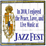 Jazz Fest Tile Mural 2010 Freistehende Fotoskulptur<br><div class="desc">Jazz Fest Tile Mural 2010</div>