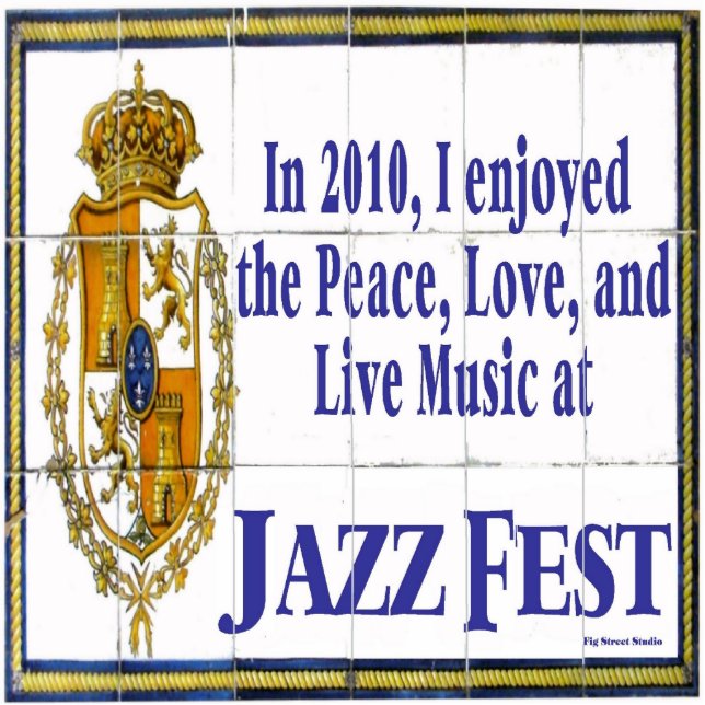 Jazz Fest Tile Mural 2010 Freistehende Fotoskulptur (Vorne)