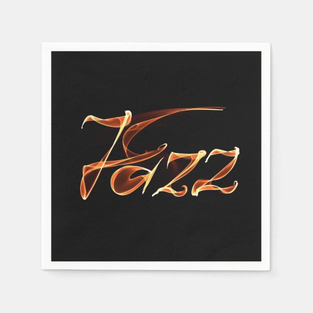 Jazz-Feuerzeichen Serviette (Vorderseite)