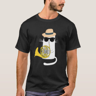 Jazz Funk & Soul Coole Niedliche Katze Playing Fre T-Shirt