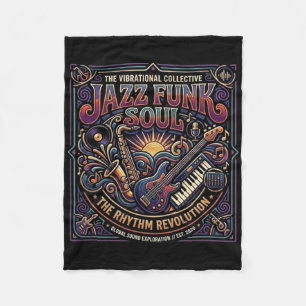 Jazz Funk Soul Musik Retro-Vibe-Rhythmus-Revolutio Fleecedecke