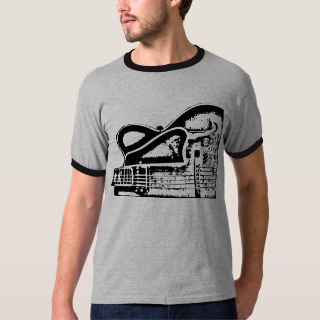 Jazz-Gitarre: Hohlkörper Archtop w/F Löcher T-Shirt (Vorderseite)