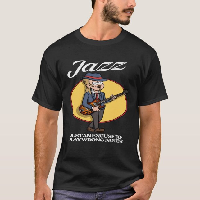 Jazz Guitar Player T-Shirt (Vorderseite)